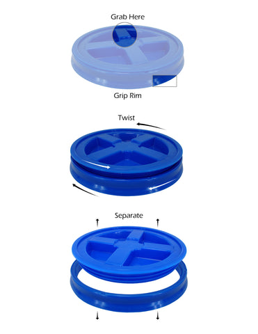 5 Gallon Buckets With Gamma Seal Lids, Free Shipping